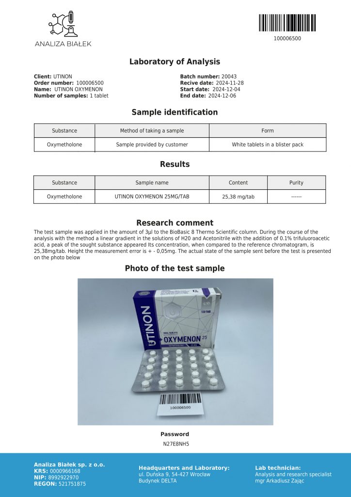 Oxymetholone 25 mg